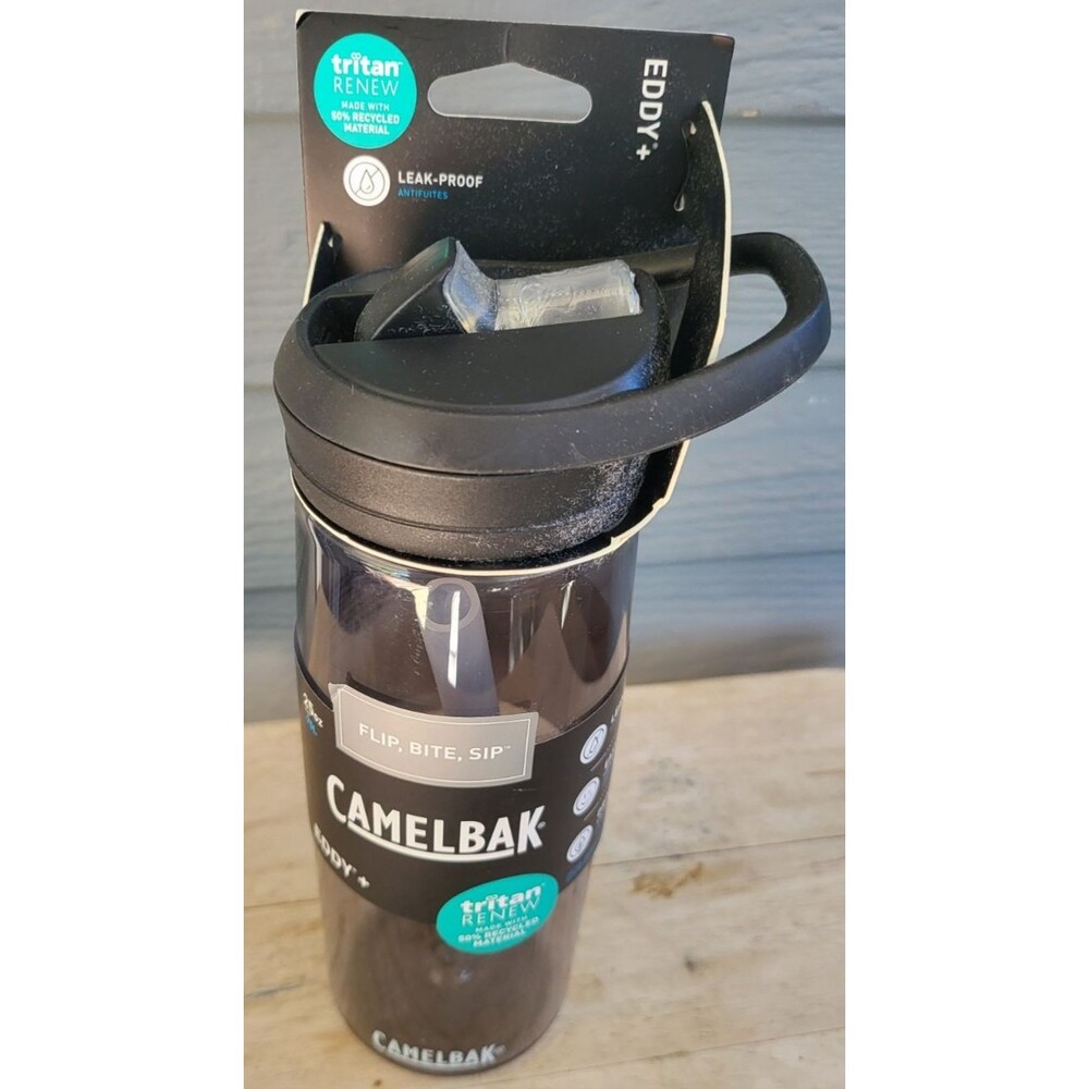 CAMELBAK Eddy+ Charcoal Grey 1L / 32oz Water Bottle w/ straw - Tritan Renew